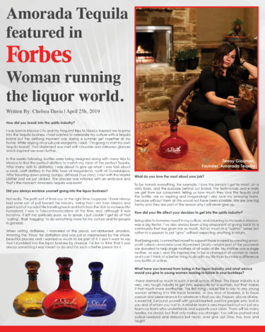 Amorada Tequila Forbes Magazine